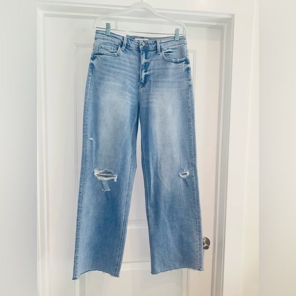 Women's Light Blue Distressed Jeans - Picture 3 of 4